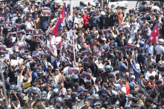 जेनजीको माइतीघर मण्डलादेखि बानेश्वरसम्म प्रदर्शन