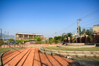 काठमाडौं महानगरपालिका–५ पहेँलो पुलमा निर्माणाधीन स्पोर्टस् पार्क