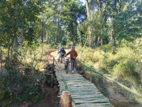 बर्दिया निकुञ्जका मध्यवर्ती वनमा साइकल सरर