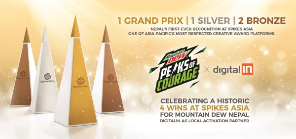 ‘पिक्स अफ करेज’ अभियानलाई स्पाइक्स एसियामा ४ अवार्ड