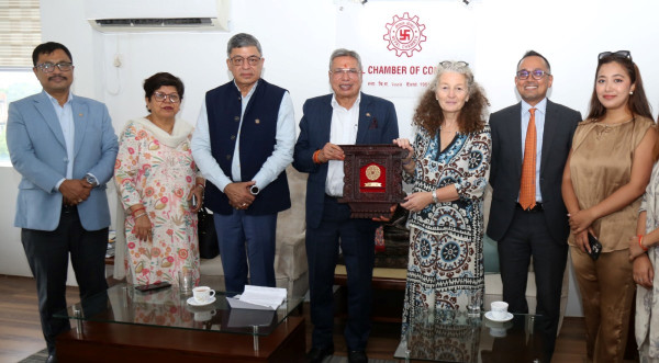 चेम्बर अध्यक्ष अग्रवाल र संयुक्त राष्ट्रसंघीय आवासीय संयोजक याहियाबीच भेटवार्ता
