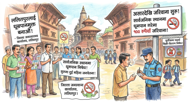 ललितपुरमा धूम्रपान निषेध