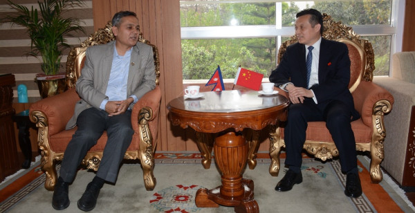 गृहमन्त्री र चिनियाँ राजदूतबीच भेटवार्ता