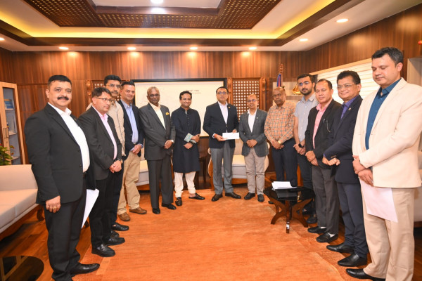 नेपाल उद्योग परिसंघको समन्वयमा प्रधानमन्त्री दैवी प्रकोप उद्धार कोषमा आर्थिक सहयोग प्रदान
