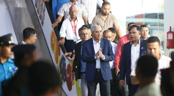 स्वदेश फर्किए देउवा, विमानस्थलमा भव्य स्वागत