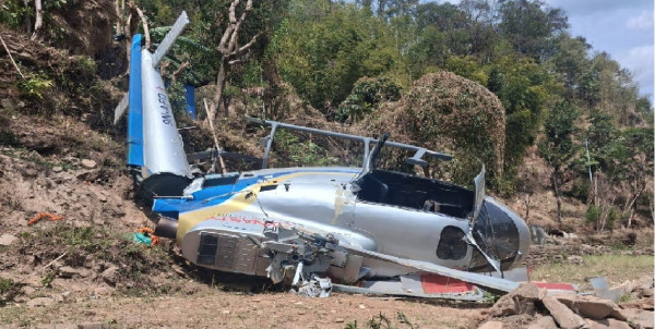 हेलिकोप्टर दुर्घटनाका घाइते र पाइलटलाई ल्याइयो काठमाडौं