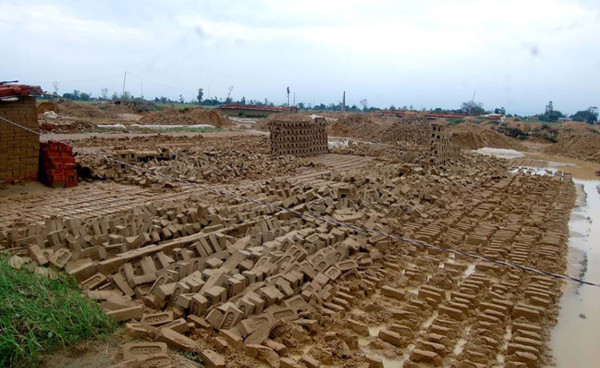 बेमौसमी वर्षाले  ९ करोडको काँचो इँटामा क्षति
