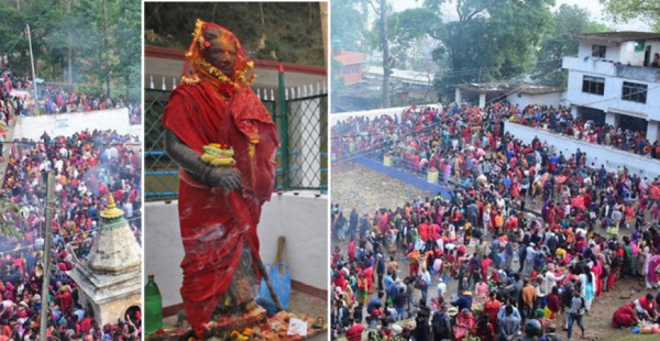 आज मातातीर्थ औंसी, आमाको मुख हेर्ने दिन, मातातीर्थमा श्रद्धालुको भीड