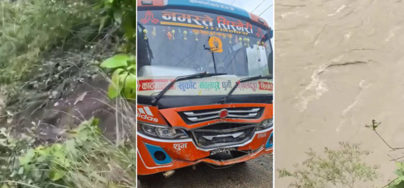गाडीसँगै सुनकोशीमा तीन जना बेपत्ता