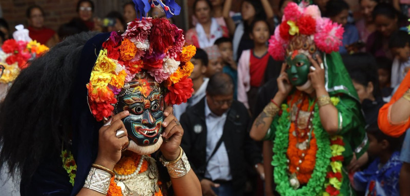 ३६२ वर्ष पुरानो पाटनको अष्टमातृका नाच सम्पन्न