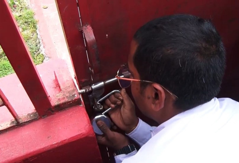 भृकुटीमण्डपमा भाडा नतिर्ने २० बढी संस्था र कार्यालयमा ताला