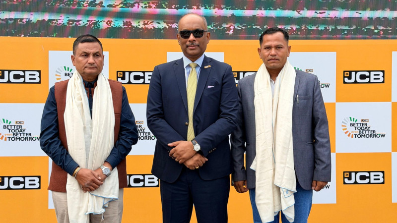 जेसीबी इन्डियाद्वारा भोटेकोशी बाढी उद्धारमा खटिएका नेपालीको सम्मान