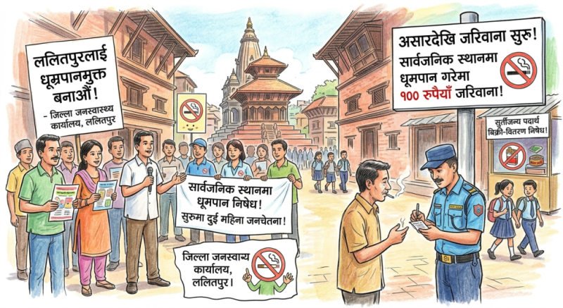 ललितपुरमा धूम्रपान निषेध