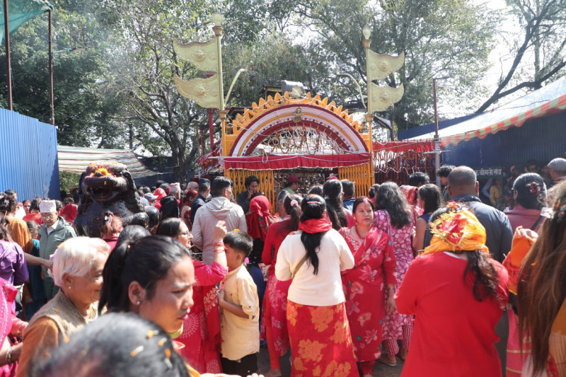नवरात्रको नवौँ दिनः शक्तिपीठमा भक्तजनको घुइँचो