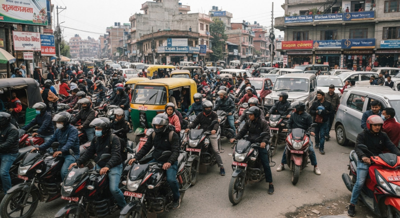 कपन मिलनचोकको ट्राफिक जामले हैरान