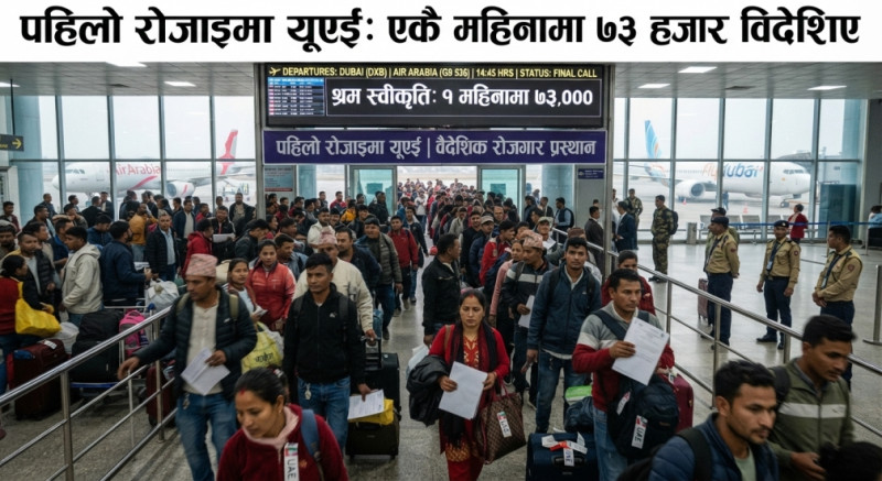 पहिलो रोजाइमा यूएईः एकै महिनामा ७३ हजार विदेशिए