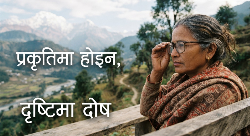 प्रकृतिमा होइन, दृष्टिमा दोष