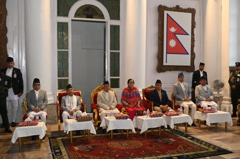 राष्ट्रपति पौडेलद्वारा इन्द्रजात्रा अवलोकन
