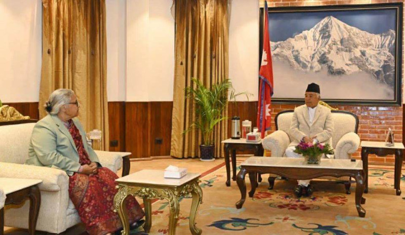 निर्वाचनबारे राष्ट्रपतिलाई प्रधानमन्त्रीको 'ब्रिफिङ'