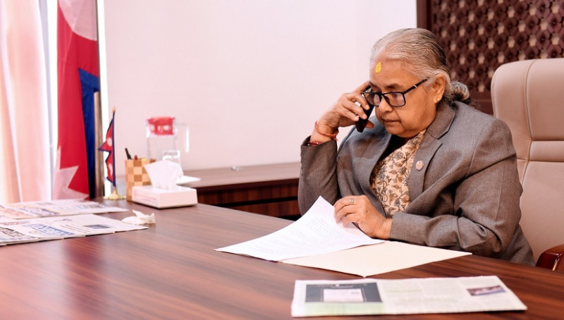 यूएईका राष्ट्रपतिसँग प्रधानमन्त्री कार्कीको टेलिफोन संवाद