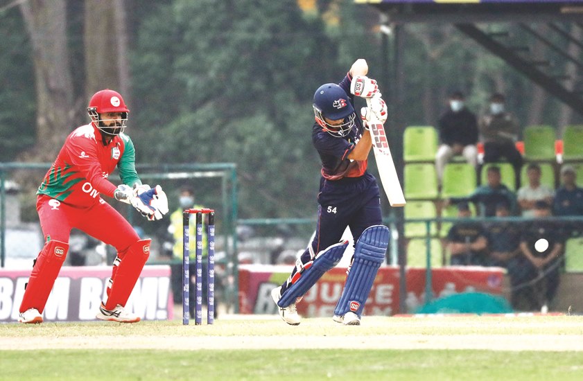 वर्षाले प्रभावित खेलमा ओमानसँग नेपाल पराजित