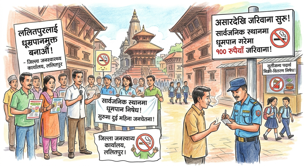ललितपुरमा धूम्रपान निषेध