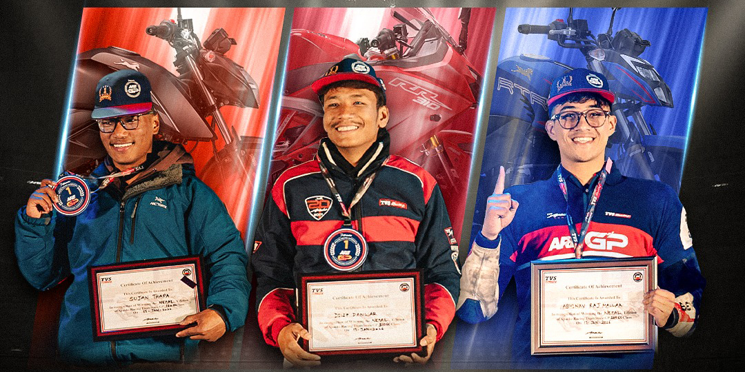 नेपालका तीन अपाचे राइडर चेन्नईमा