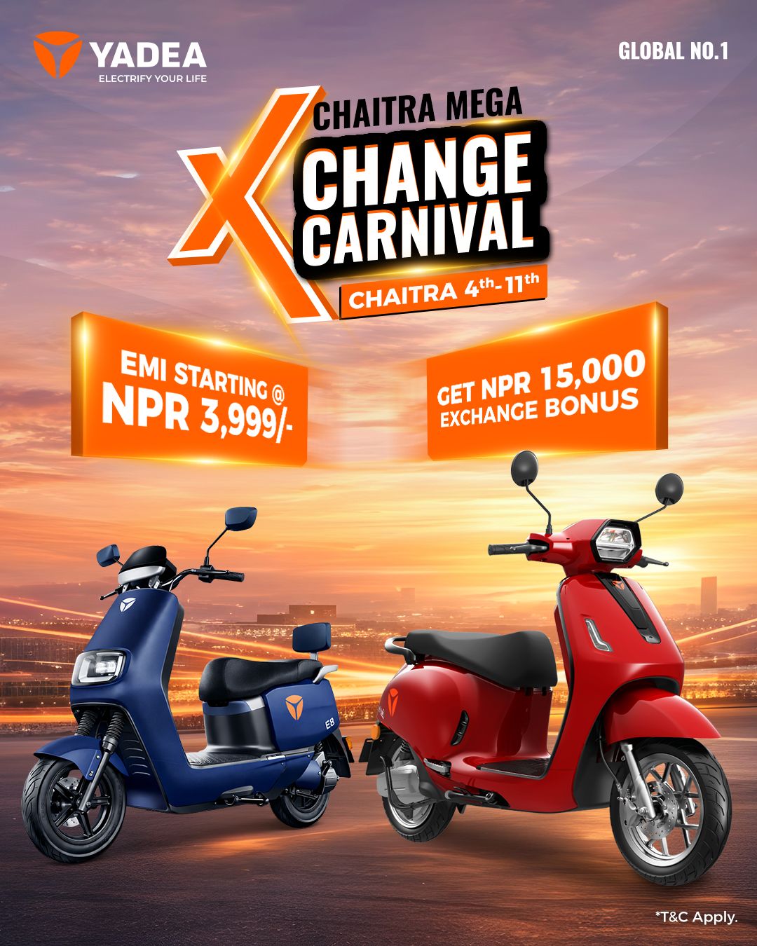 याडियाद्वारा ‘चैत्र मेगा एक्सचेन्ज कार्निभल’ घोषणा