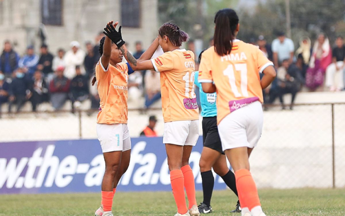 त्रिभुवन आर्मीलाई हराउँदै राष्ट्रिय महिला फुटबलको उपाधिमाथि एपिएफको कब्जा