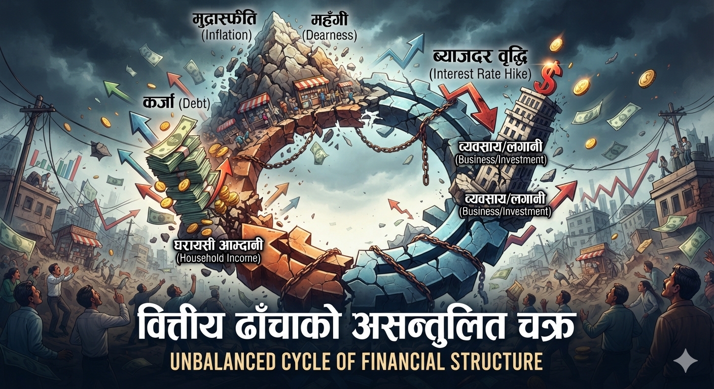 वित्तीय ढाँचाको असन्तुलित चक्र