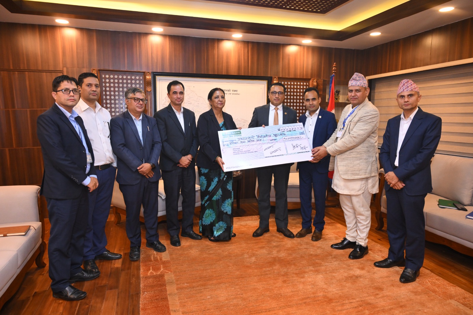 नेपाल टेलिकमद्वारा दैवी प्रकोप कोषमा १० करोड हस्तान्तरण